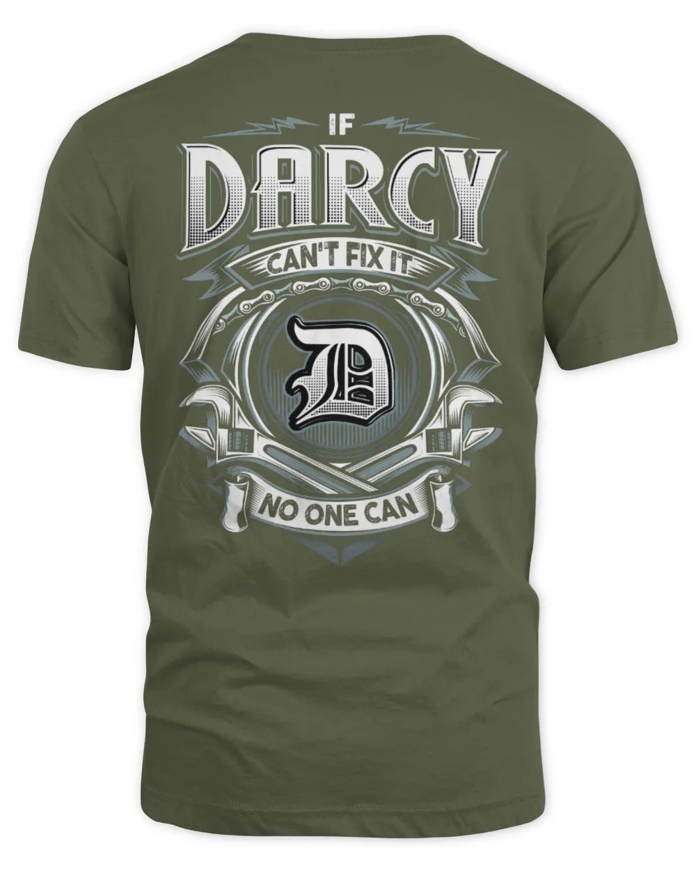DARCY AP81-K4-626 - Personalized Ahmed Quote Apparel “If Ahmed Can't Fix It, No One Can” - Unisex Standard T-Shirt - Military Green