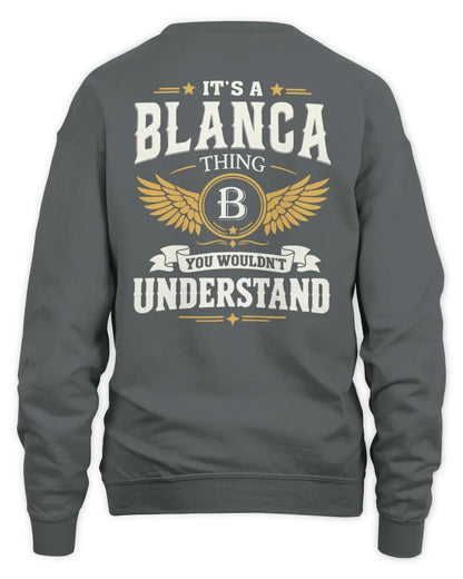 BLANCA KT06-M008 It’s a [NAME] Thing – You Wouldn’t Understand | Personalized Vintage T-Shirt - Unisex Sweatshirt - Charcoal