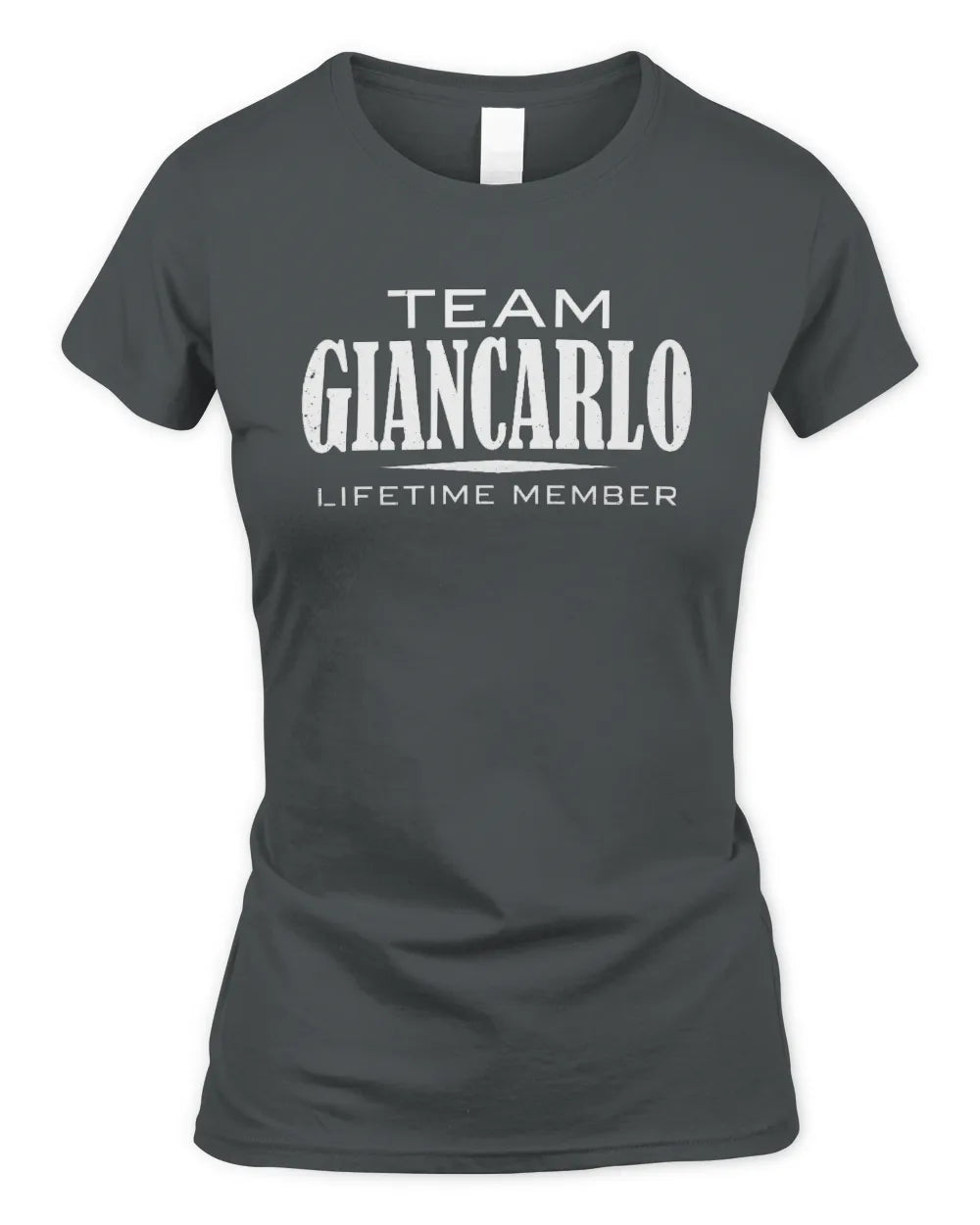 GIANCARLO BL62-K4-128 - Personalized “Team NAME Lifetime Member” - Women's Standard T-Shirt - Charcoal
