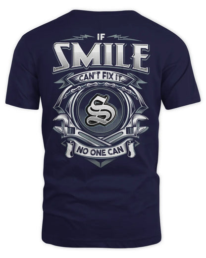 SMILE AP81-K4-626 - Personalized Ahmed Quote Apparel “If Ahmed Can't Fix It, No One Can” - Unisex Standard T-Shirt - Navy