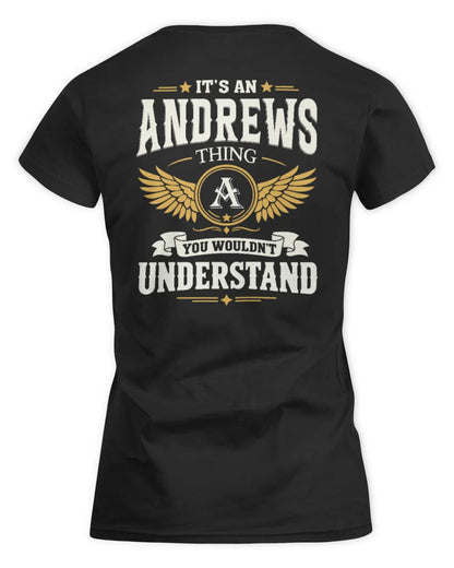 ANDREWS KT06-M008 It’s a [NAME] Thing – You Wouldn’t Understand | Personalized Vintage T-Shirt - Women's Standard T-Shirt - Black
