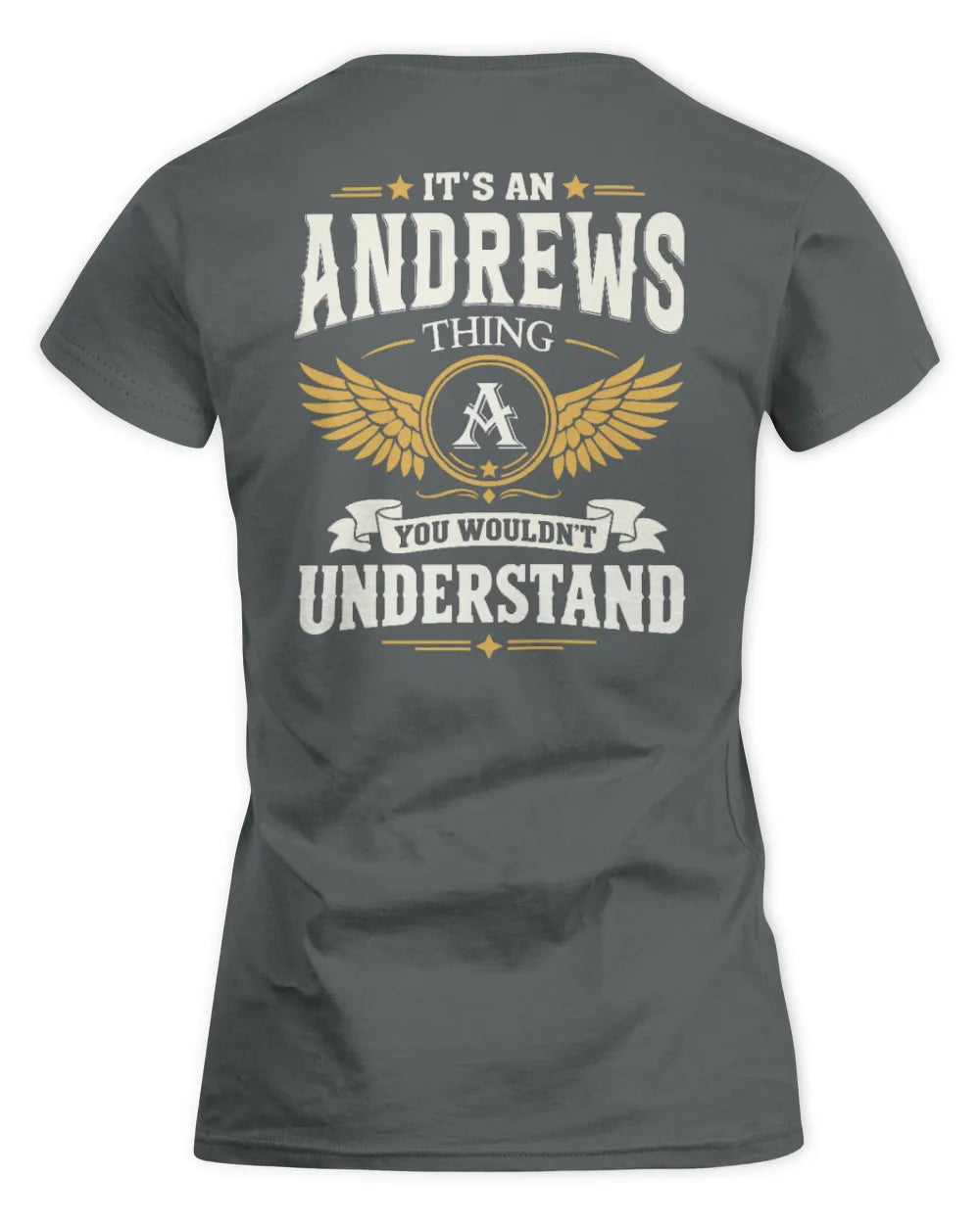 ANDREWS KT06-M008 It’s a [NAME] Thing – You Wouldn’t Understand | Personalized Vintage T-Shirt - Women's Standard T-Shirt - Charcoal