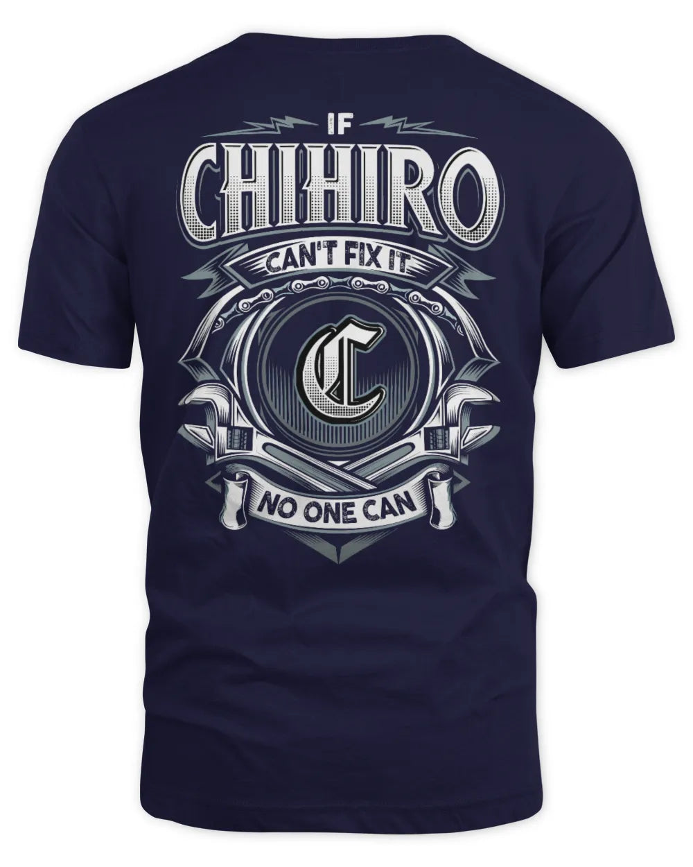 CHIHIRO AP81-K4-626 - Personalized Ahmed Quote Apparel “If Ahmed Can't Fix It, No One Can” - Unisex Standard T-Shirt - Navy
