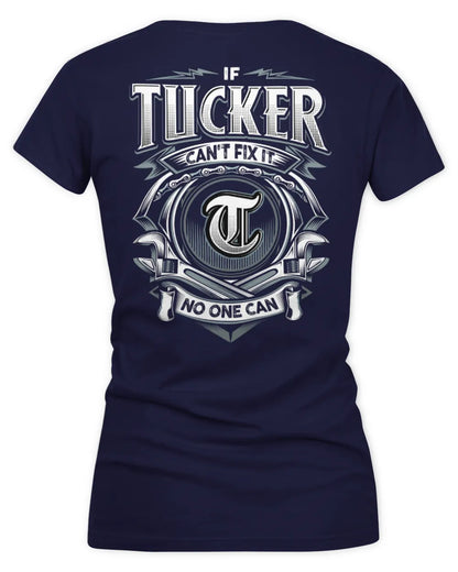 TUCKER AP81-K4-626 - Personalized Ahmed Quote Apparel “If Ahmed Can't Fix It, No One Can” - Women's V-Neck T-Shirt - Navy