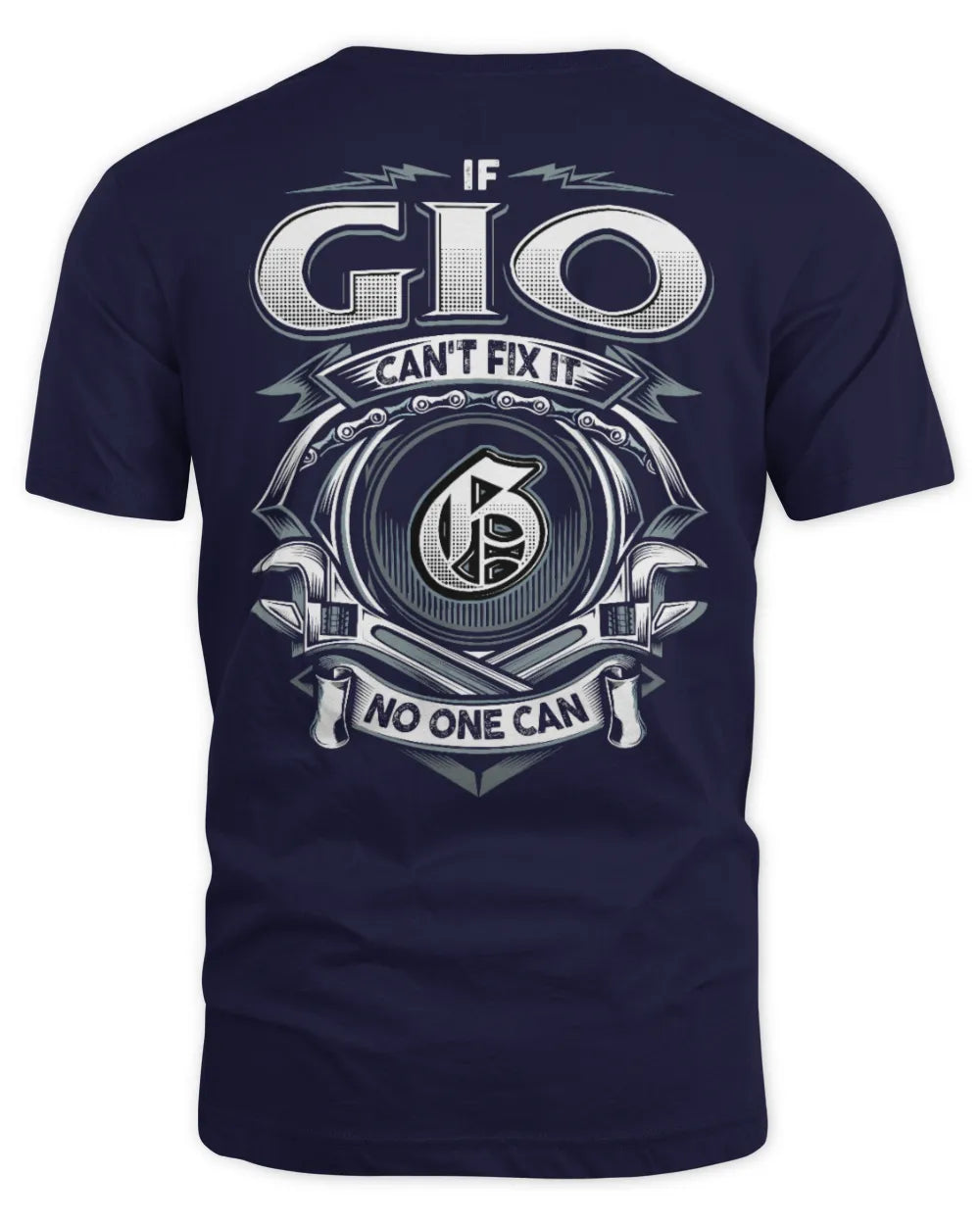 GIO AP81-K4-626 - Personalized Ahmed Quote Apparel “If Ahmed Can't Fix It, No One Can” - Unisex Standard T-Shirt - Navy
