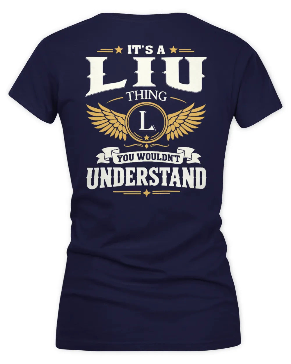LIU KT06-M008 It’s a [NAME] Thing – You Wouldn’t Understand | Personalized Vintage T-Shirt - Women's V-Neck T-Shirt - Navy