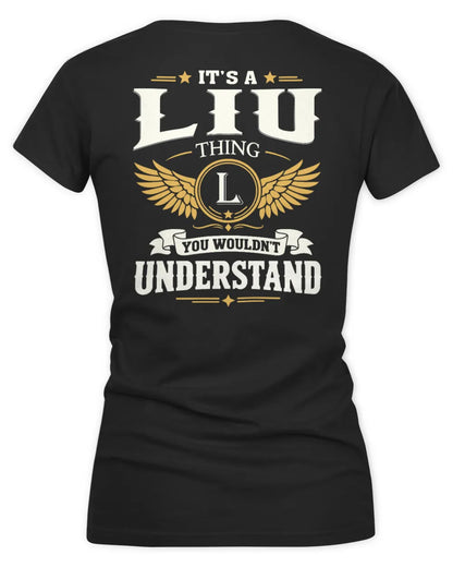 LIU KT06-M008 It’s a [NAME] Thing – You Wouldn’t Understand | Personalized Vintage T-Shirt - Women's V-Neck T-Shirt - Black