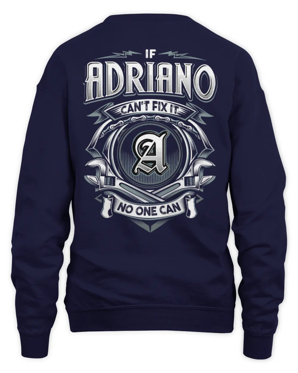 ADRIANO AP81-K4-626 - Personalized Ahmed Quote Apparel “If Ahmed Can't Fix It, No One Can” - Unisex Sweatshirt - Navy