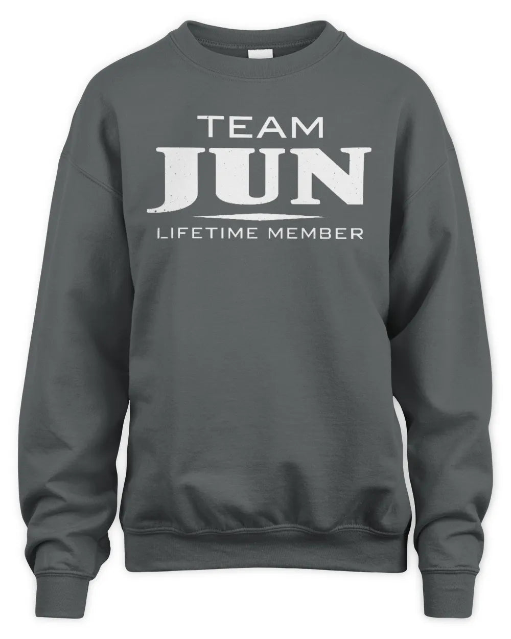 JUN BL62-K4-128 - Personalized “Team AARON Lifetime Member” - Unisex Sweatshirt - Charcoal