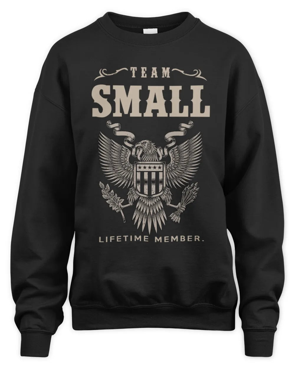 SMALL TP06-K82 – Personalized Classic Style Apparel “Team NAME Lifetime Member” - Unisex Sweatshirt - Black