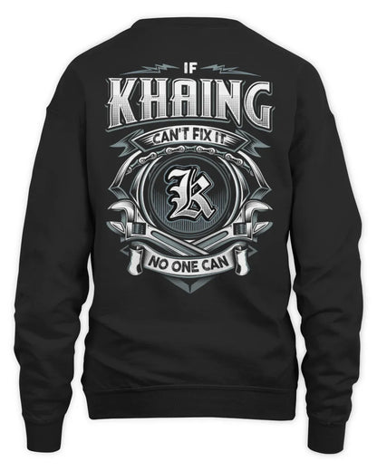 KHAING AP81-K4-626 - Personalized Ahmed Quote Apparel “If Ahmed Can't Fix It, No One Can” - Unisex Sweatshirt - Black