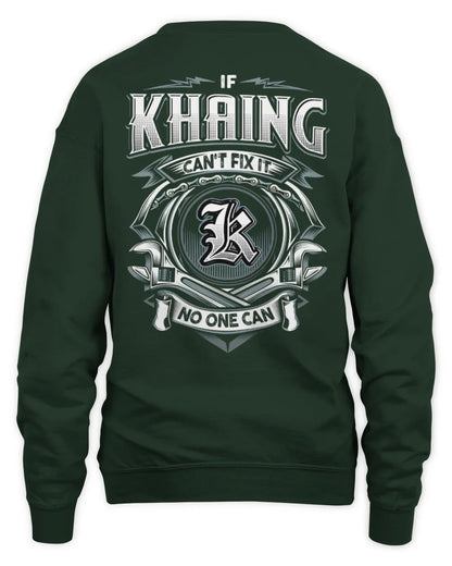 KHAING AP81-K4-626 - Personalized Ahmed Quote Apparel “If Ahmed Can't Fix It, No One Can” - Unisex Sweatshirt - Forest Green