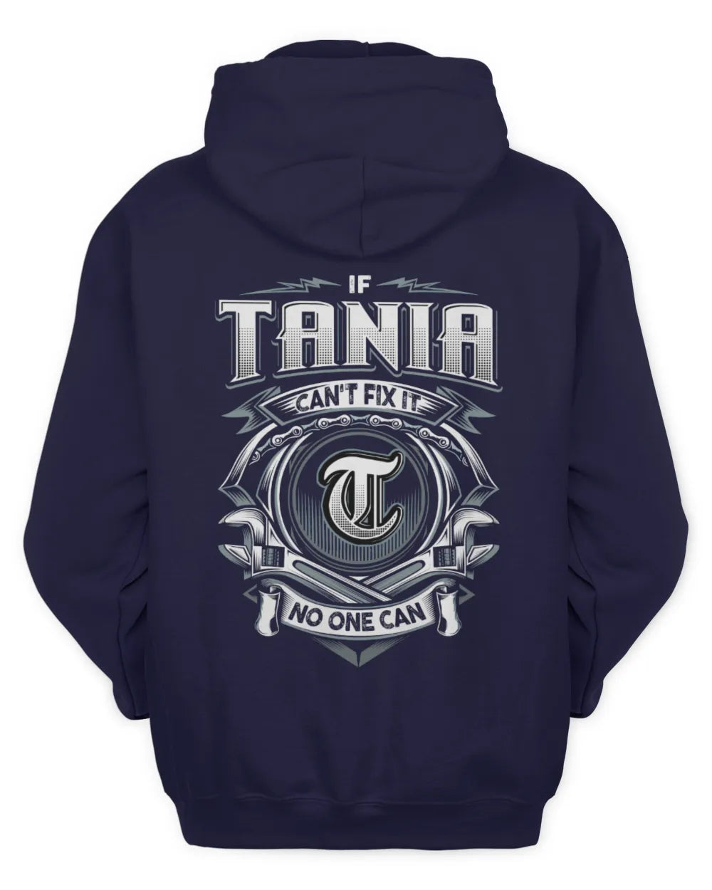 TANIA AP81-K4-626 - Personalized Ahmed Quote Apparel “If Ahmed Can't Fix It, No One Can” - Unisex Hoodie - Navy