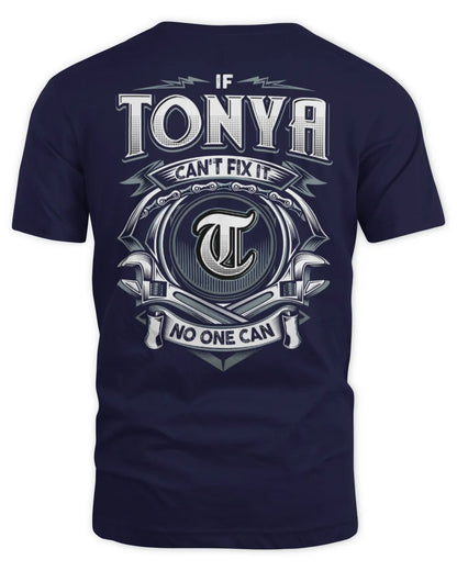 TONYA AP81-K4-626 - Personalized Ahmed Quote Apparel “If Ahmed Can't Fix It, No One Can” - Unisex Standard T-Shirt - Navy
