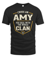 AMY NT1-K008 Cross A/An NAME, You Deal With the Whole Clan | Personalized Vintage T-Shirt - Unisex Standard T-Shirt - Black