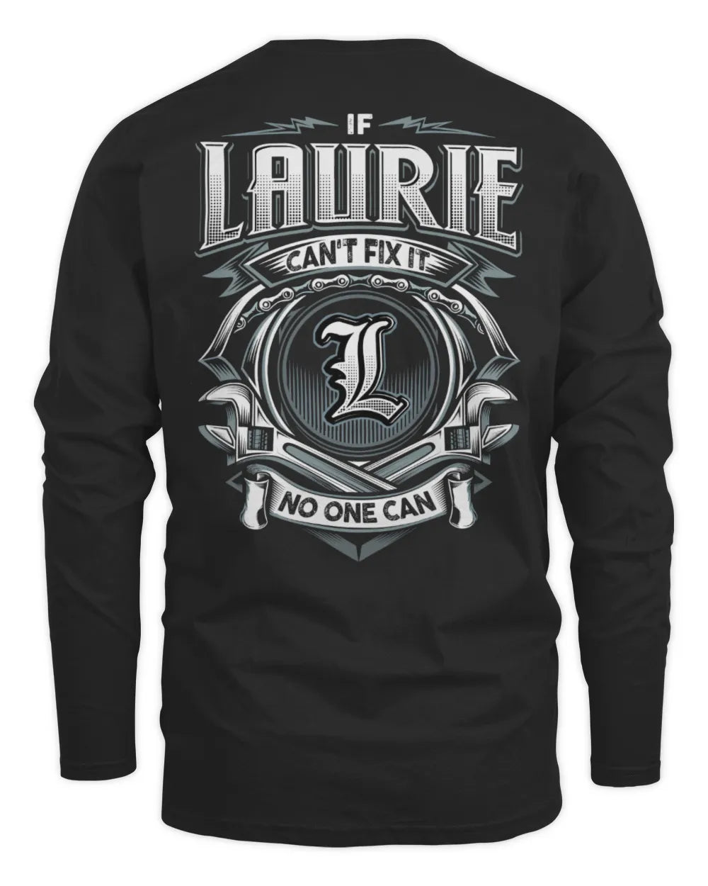 LAURIE AP81-K4-626 - Personalized Ahmed Quote Apparel “If Ahmed Can't Fix It, No One Can” - Men's Long Sleeved T-Shirt - Black
