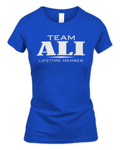 ALI BL62-K4-128 - Personalized “Team NAME Lifetime Member” - Women's Standard T-Shirt - Royal
