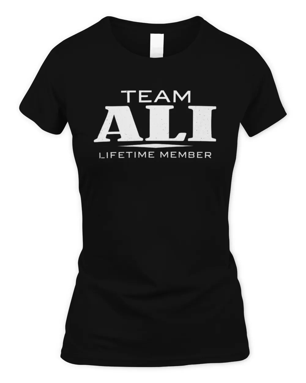 ALI BL62-K4-128 - Personalized “Team NAME Lifetime Member” - Women's Standard T-Shirt - Black