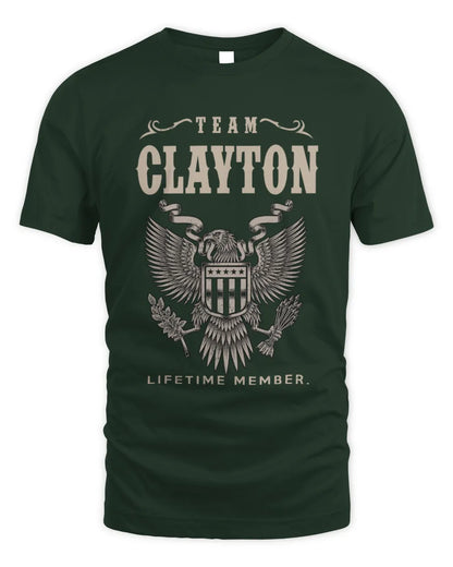 CLAYTON TP06-K82 – Personalized Classic Style Apparel “Team NAME Lifetime Member” - Unisex Standard T-Shirt - Forest Green