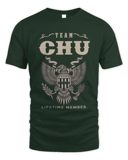 CHU TP06-K82 – Personalized Classic Style Apparel “Team NAME Lifetime Member” - Unisex Standard T-Shirt - Forest Green