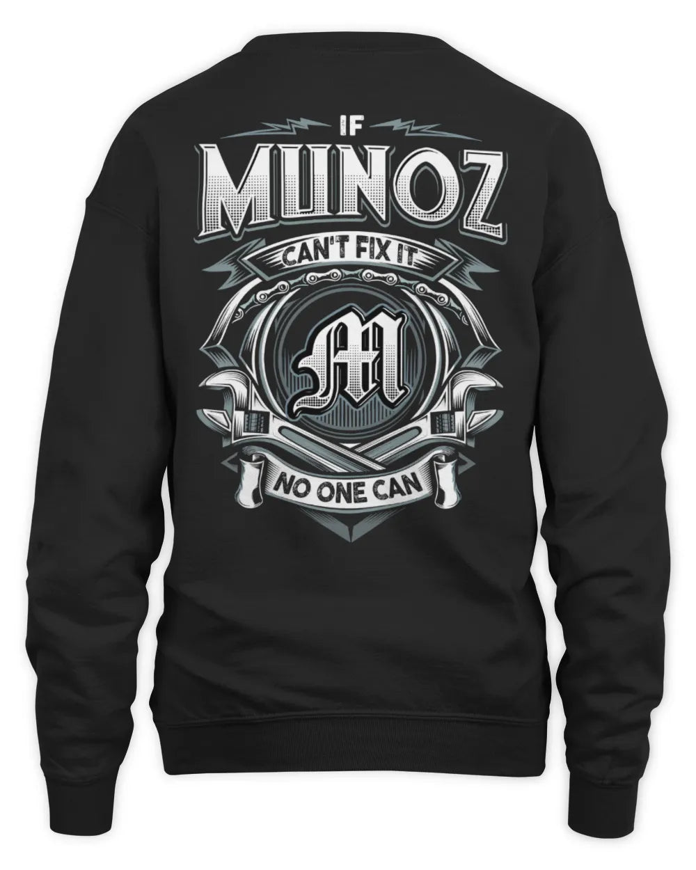 MUNOZ AP81-K4-626 - Personalized Ahmed Quote Apparel “If Ahmed Can't Fix It, No One Can” - Unisex Sweatshirt - Black