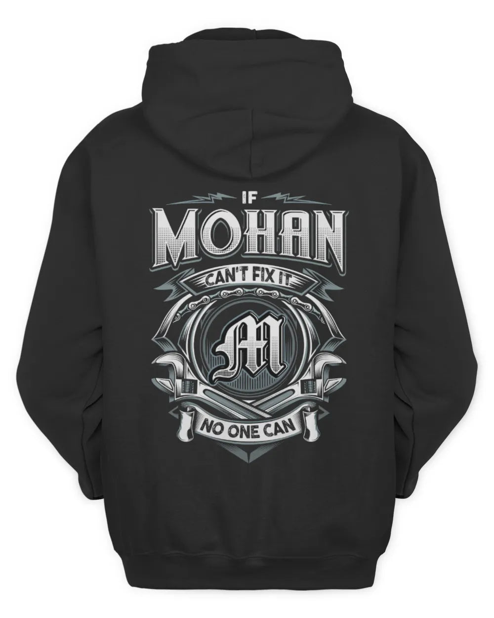 MOHAN AP81-K4-626 - Personalized Ahmed Quote Apparel “If Ahmed Can't Fix It, No One Can” - Unisex Hoodie - Black