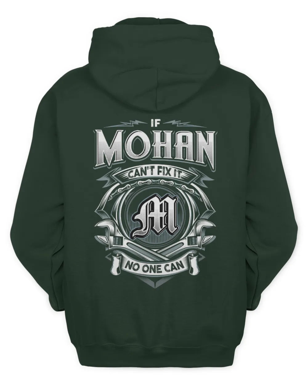 MOHAN AP81-K4-626 - Personalized Ahmed Quote Apparel “If Ahmed Can't Fix It, No One Can” - Unisex Hoodie - Forest Green