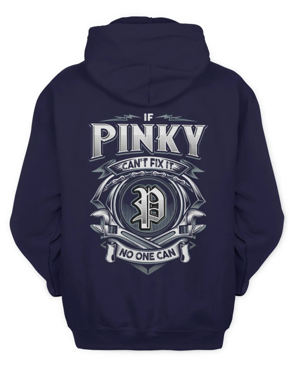 PINKY AP81-K4-626 - Personalized Ahmed Quote Apparel “If Ahmed Can't Fix It, No One Can” - Unisex Hoodie - Navy