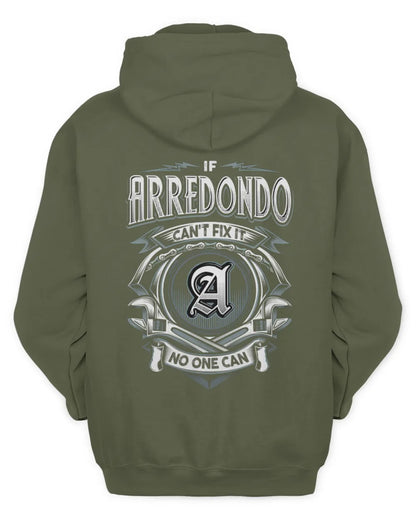 ARREDONDO AP81-K4-626 - Personalized Ahmed Quote Apparel “If Ahmed Can't Fix It, No One Can” - Unisex Hoodie - Military Green