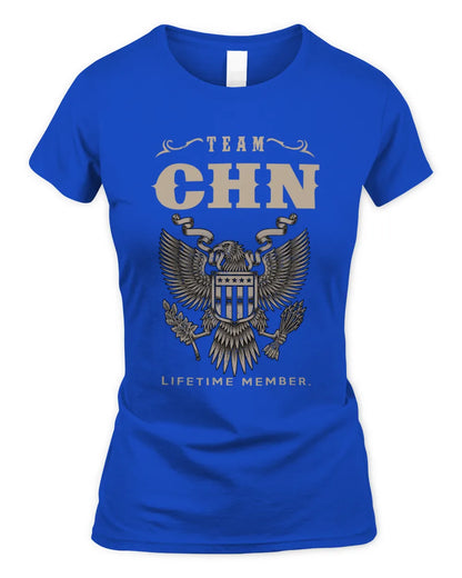 CHN TP06-K82 – Personalized Classic Style Apparel “Team NAME Lifetime Member” - Women's Standard T-Shirt - Royal