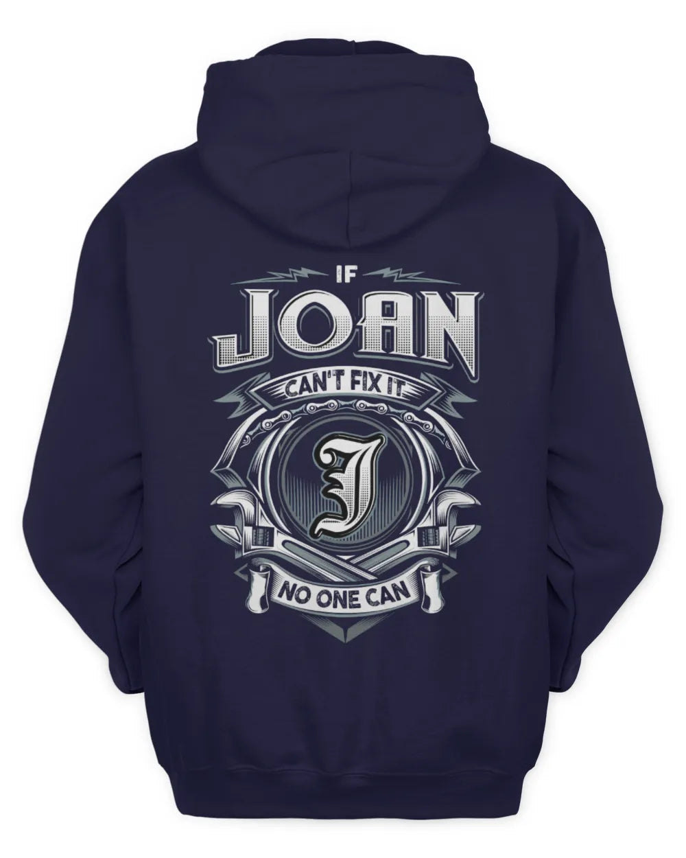 JOAN AP81-K4-626 - Personalized Ahmed Quote Apparel “If Ahmed Can't Fix It, No One Can” - Unisex Hoodie - Navy