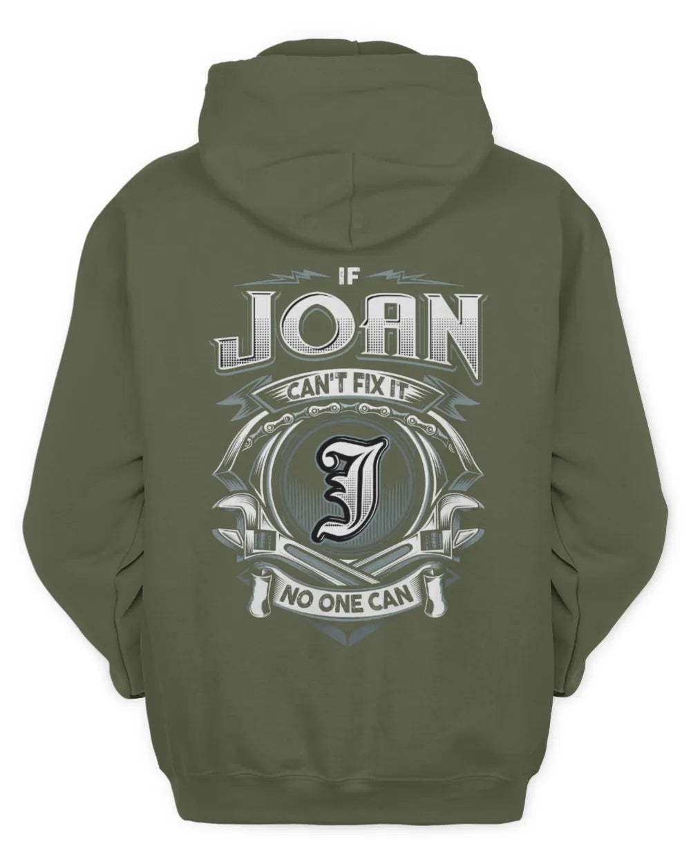JOAN AP81-K4-626 - Personalized Ahmed Quote Apparel “If Ahmed Can't Fix It, No One Can” - Unisex Hoodie - Military Green
