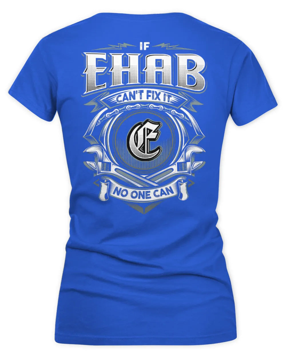 EHAB AP81-K4-626 - Personalized Ahmed Quote Apparel “If Ahmed Can't Fix It, No One Can” - Women's V-Neck T-Shirt - Royal