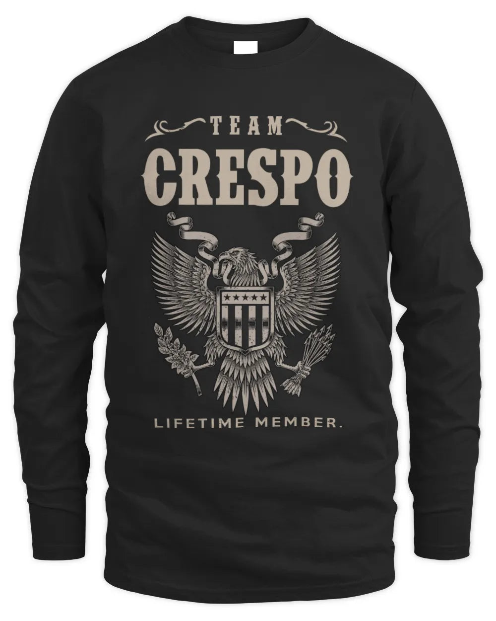 CRESPO TP06-K82 – Personalized Classic Style Apparel “Team NAME Lifetime Member” - Men's Long Sleeved T-Shirt - Black