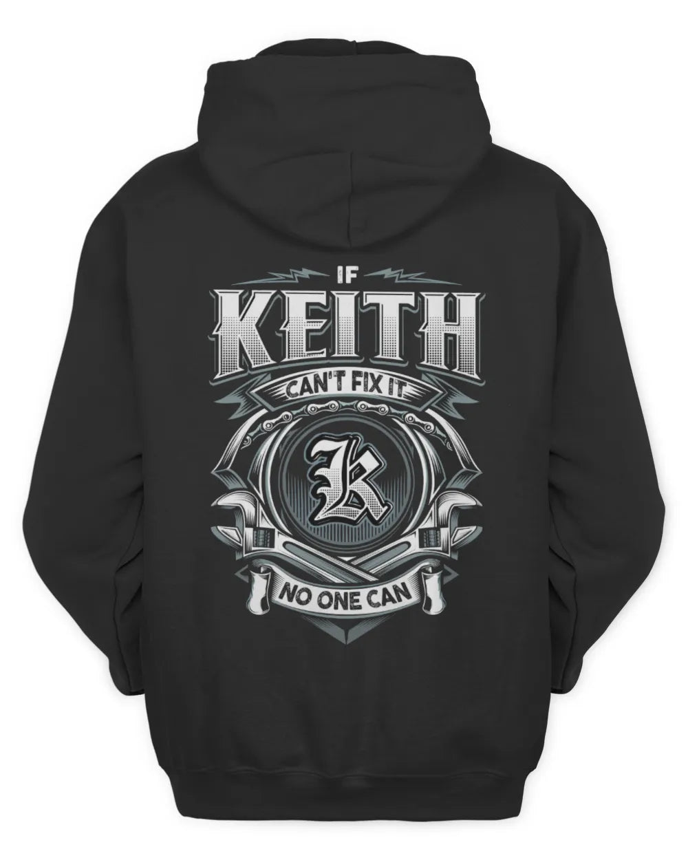 KEITH AP81-K4-626 - Personalized Ahmed Quote Apparel “If Ahmed Can't Fix It, No One Can” - Unisex Hoodie - Black