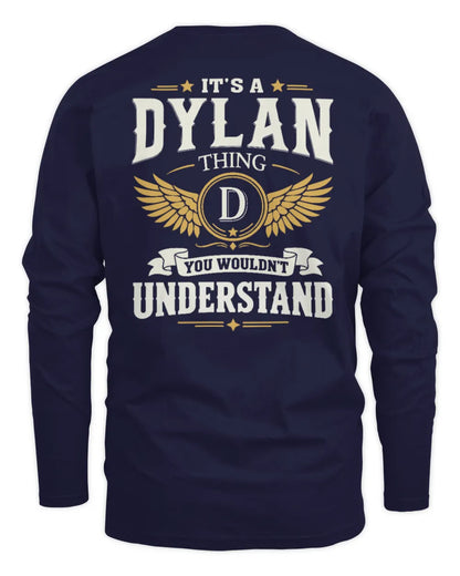 DYLAN KT06-M008 It’s a [NAME] Thing – You Wouldn’t Understand | Personalized Vintage T-Shirt - Men's Long Sleeved T-Shirt - Navy