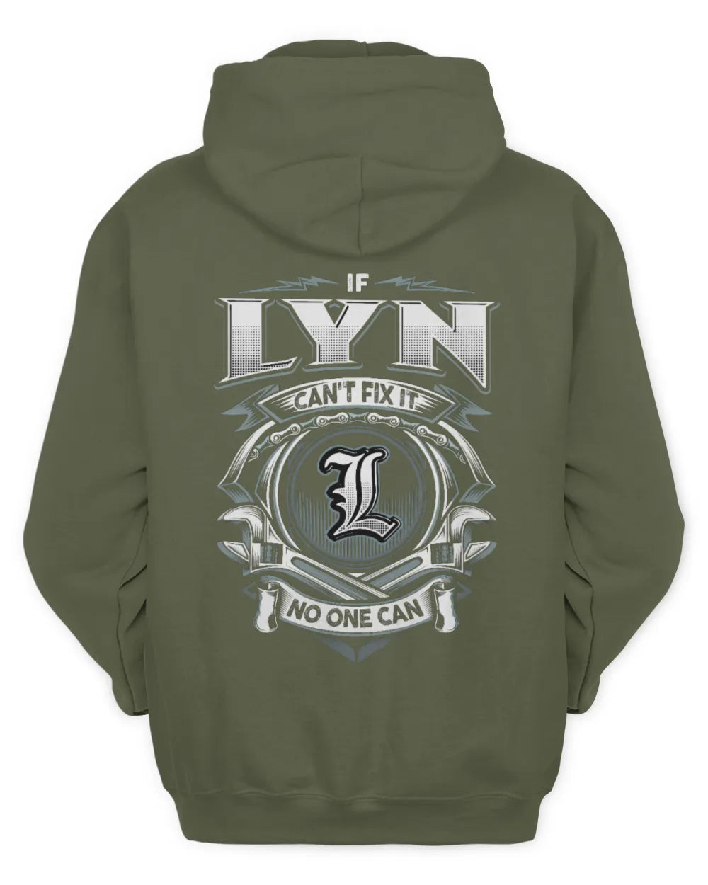 LYN AP81-K4-626 - Personalized Ahmed Quote Apparel “If Ahmed Can't Fix It, No One Can” - Unisex Hoodie - Military Green