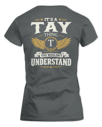 TAY KT06-M008 It’s a [NAME] Thing – You Wouldn’t Understand | Personalized Vintage T-Shirt - Women's Standard T-Shirt - Charcoal