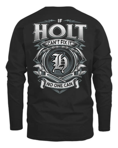HOLT AP81-K4-626 - Personalized Ahmed Quote Apparel “If Ahmed Can't Fix It, No One Can” - Men's Long Sleeved T-Shirt - Black