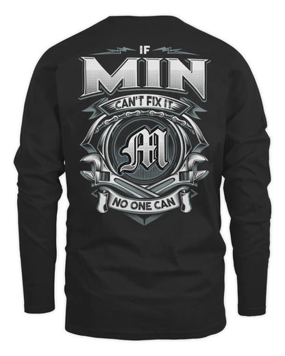 MIN AP81-K4-626 - Personalized Ahmed Quote Apparel “If Ahmed Can't Fix It, No One Can” - Men's Long Sleeved T-Shirt - Black