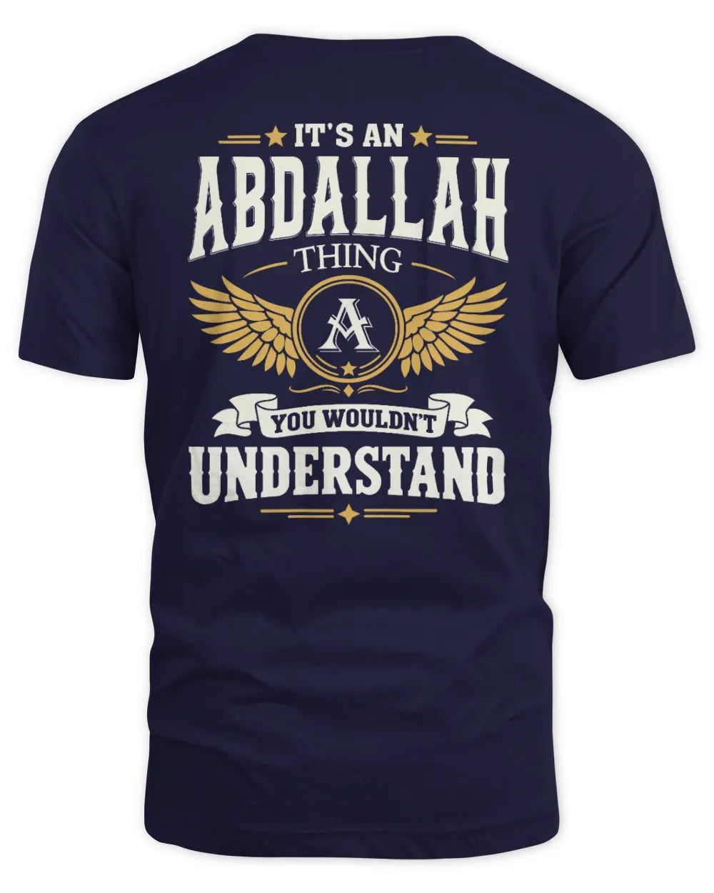 ABDALLAH KT06-M008 It’s a [NAME] Thing – You Wouldn’t Understand | Personalized Vintage T-Shirt - Unisex Standard T-Shirt - Navy