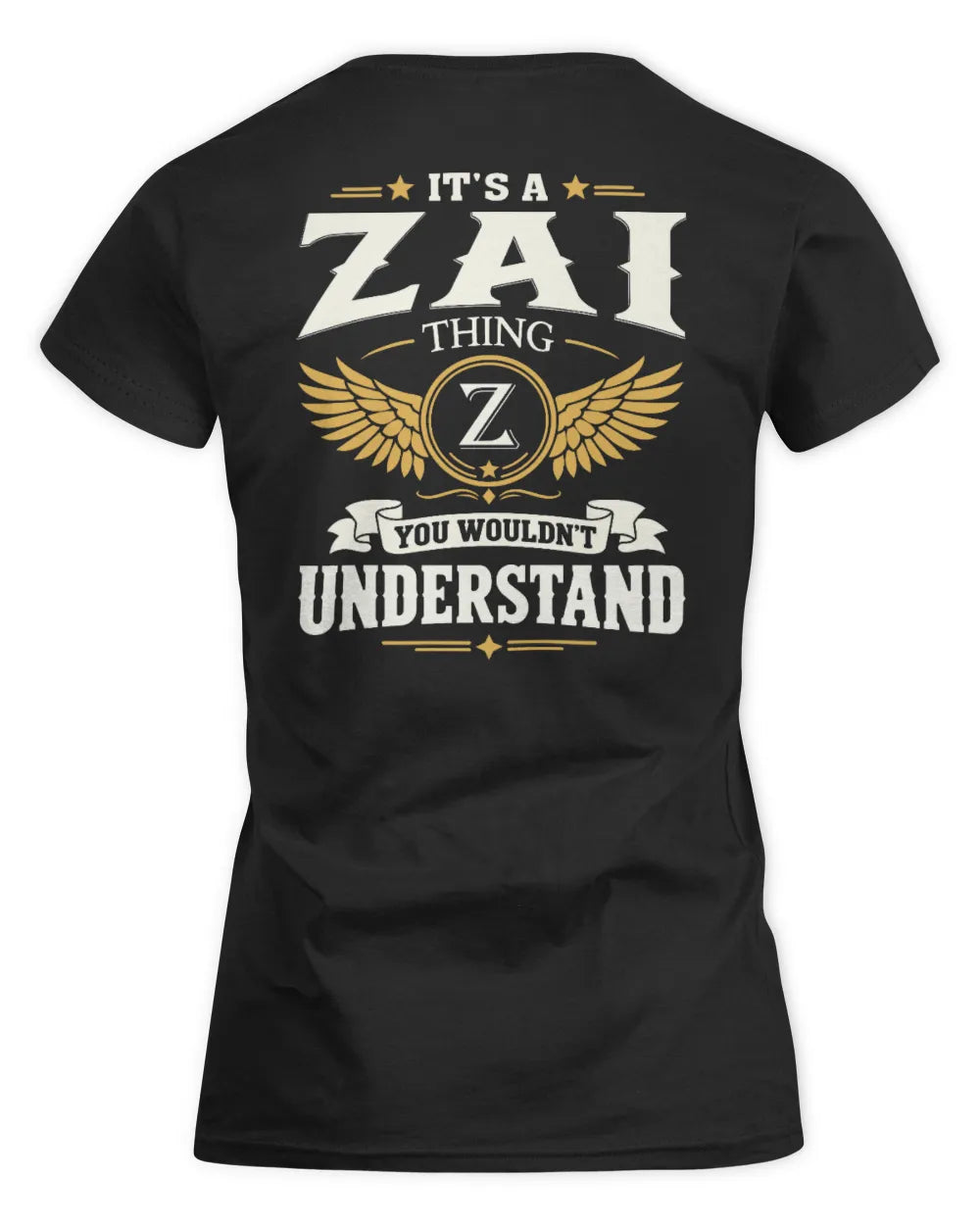 ZAI KT06-M008 It’s a [NAME] Thing – You Wouldn’t Understand | Personalized Vintage T-Shirt - Women's Standard T-Shirt - Black