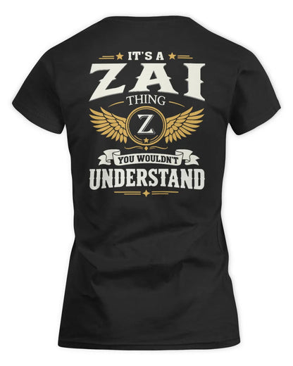 ZAI KT06-M008 It’s a [NAME] Thing – You Wouldn’t Understand | Personalized Vintage T-Shirt - Women's Standard T-Shirt - Black