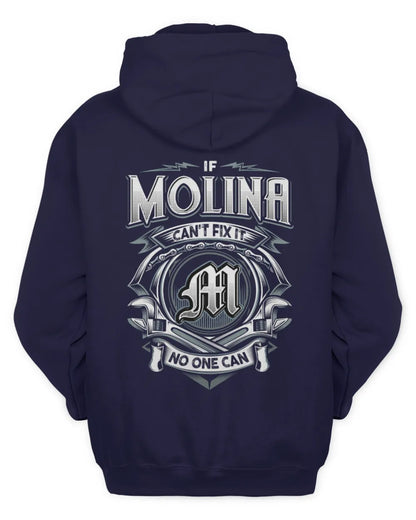 MOLINA AP81-K4-626 - Personalized Ahmed Quote Apparel “If Ahmed Can't Fix It, No One Can” - Unisex Hoodie - Navy