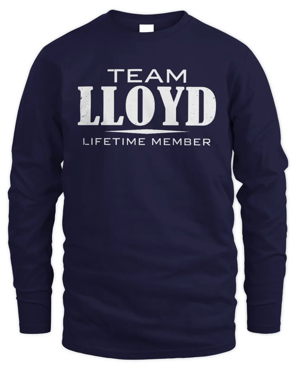 LLOYD BL62-K4-128 - Personalized “Team NAME Lifetime Member” - Men's Long Sleeved T-Shirt - Navy