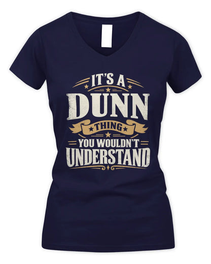 DUNN P08 TH51 - Personalized “It’s a/an [NAME] Thing – You Wouldn’t Understand” Shirt - Women's V-Neck T-Shirt - Navy