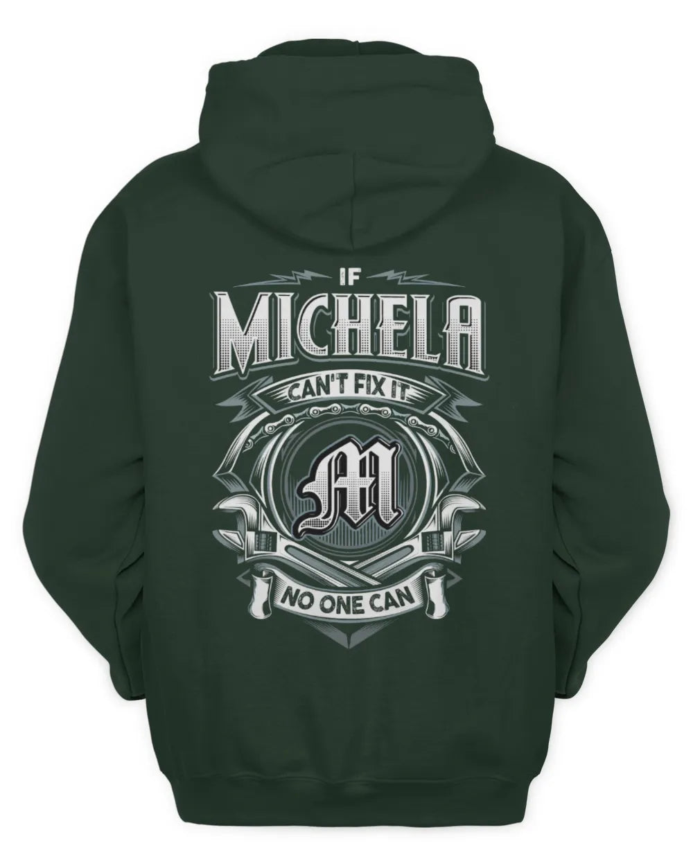 MICHELA AP81-K4-626 - Personalized Ahmed Quote Apparel “If Ahmed Can't Fix It, No One Can” - Unisex Hoodie - Forest Green
