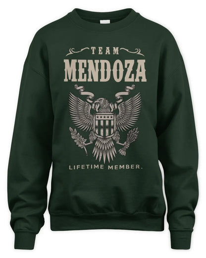 MENDOZA TP06-K82 – Personalized Classic Style Apparel “Team NAME Lifetime Member” - Unisex Sweatshirt - Forest Green