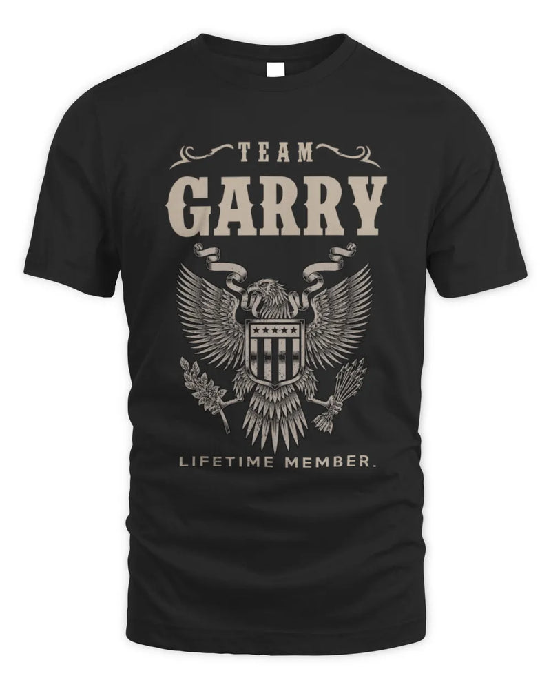 GARRY TP06-K82 – Personalized Classic Style Apparel “Team NAME Lifetime Member” - Unisex Standard T-Shirt - Black