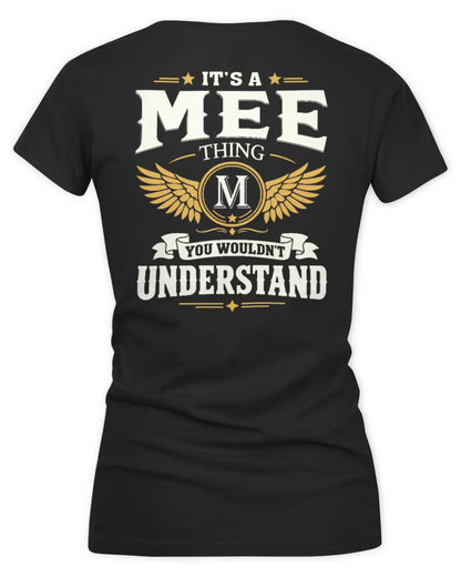MEE KT06-M008 It’s a [NAME] Thing – You Wouldn’t Understand | Personalized Vintage T-Shirt - Women's V-Neck T-Shirt - Black